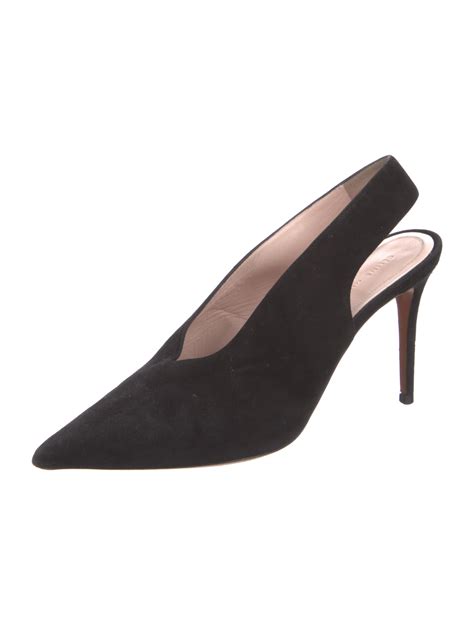 Celine Suede Slingback Pumps 